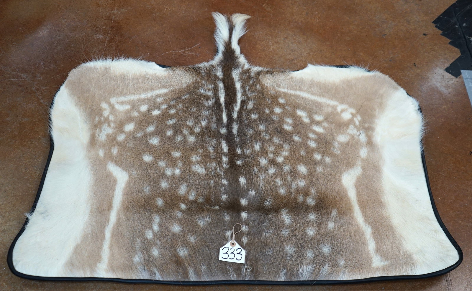 Soft Tanned Half Backskin of Spotted Fallow Deer Taxidermy: This Half Backskin is lined and rugged. It is clean and in mint-like condition.