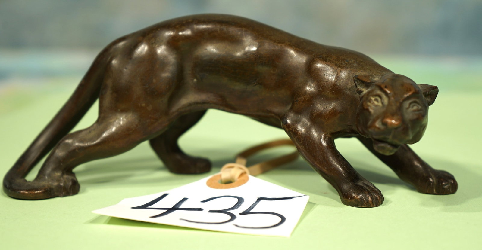 Small Solid Bronze Mountain Lion Decor: This little Bronze Mountain Lion will make very nice Trophy Room Decor.