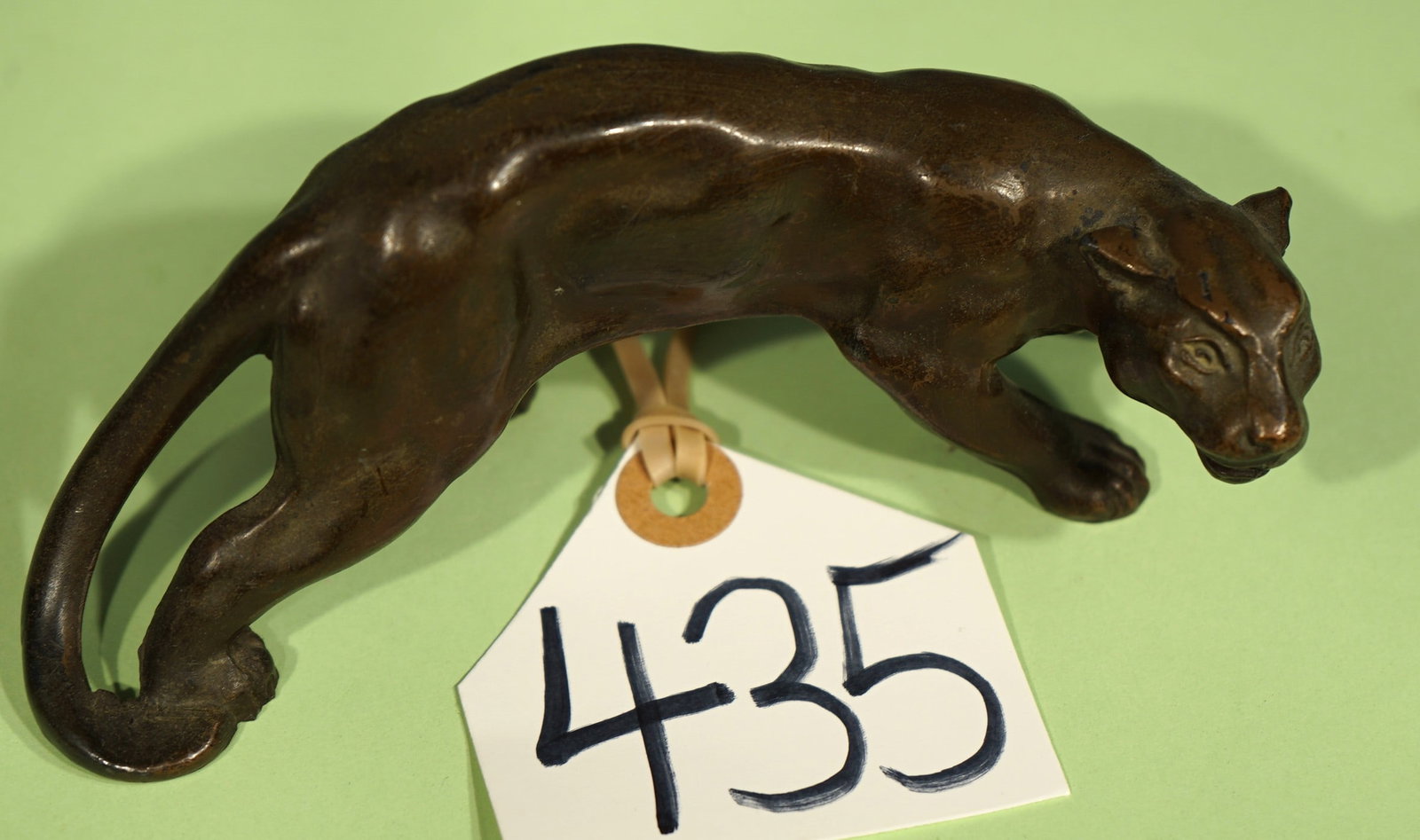 Small Solid Bronze Mountain Lion Decor - 2