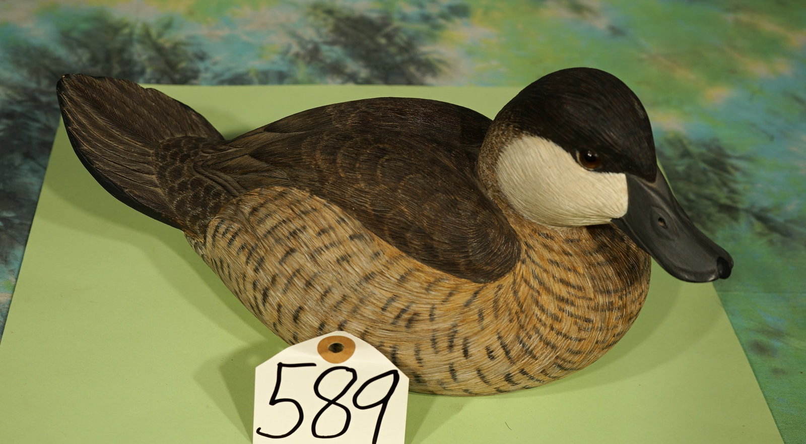 Beautiful Hand Carved & Hand Painted Rudy Duck Decorative Decoy: This beautiful Rudy Duck Decoy was carved by Artist Len Carnaghi in 1974 for a friend named Bubba Wood. It is clean and in mint-like condition.