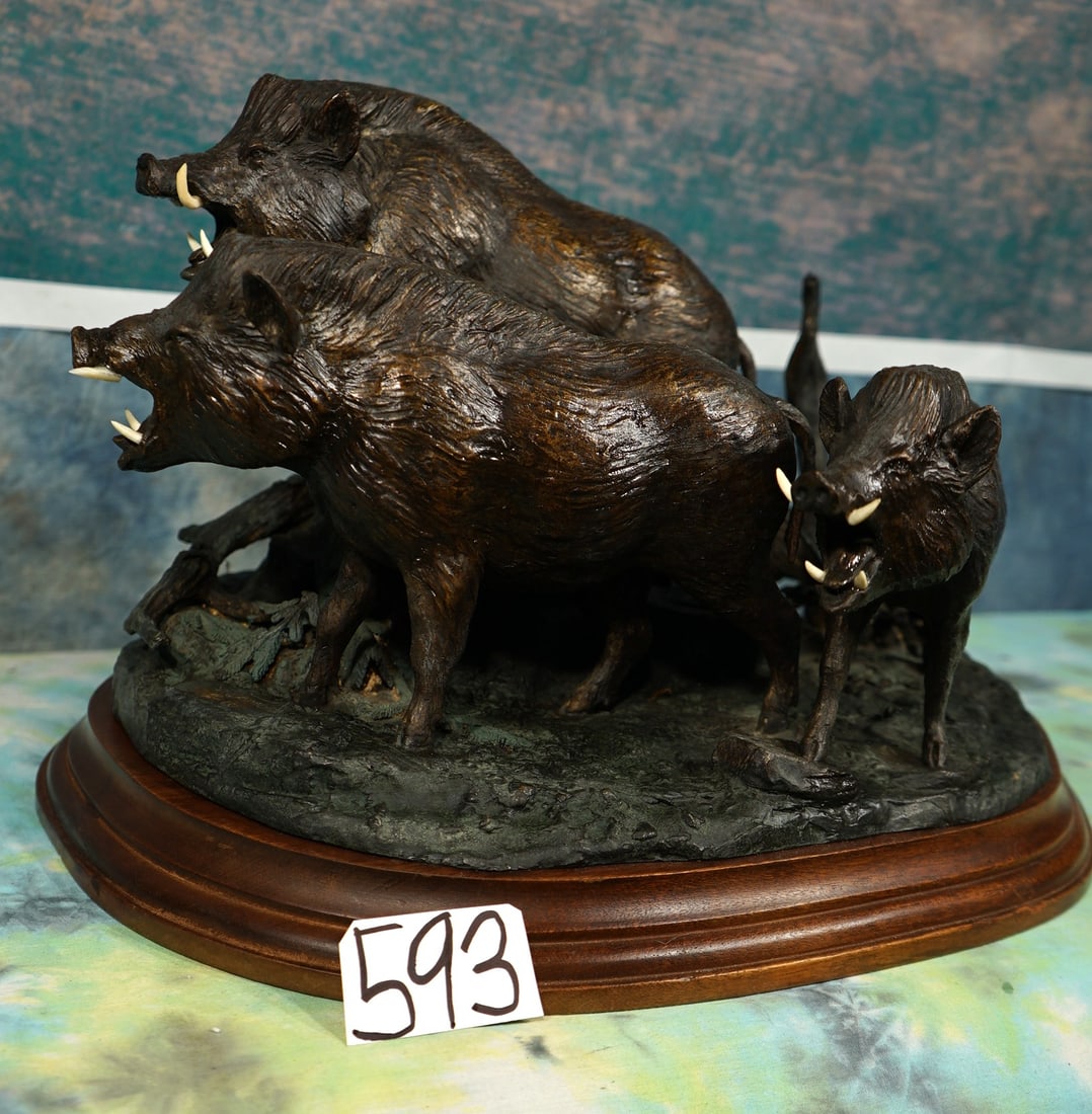 Bronze of Three Russian Boars by Mario Zamora, #2 of 10 (1 of 6)