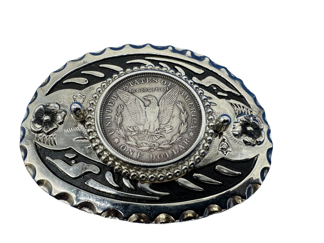 One Dollar Coin Silver Belt Buckle: One Dollar Coin Silver Belt Buckle