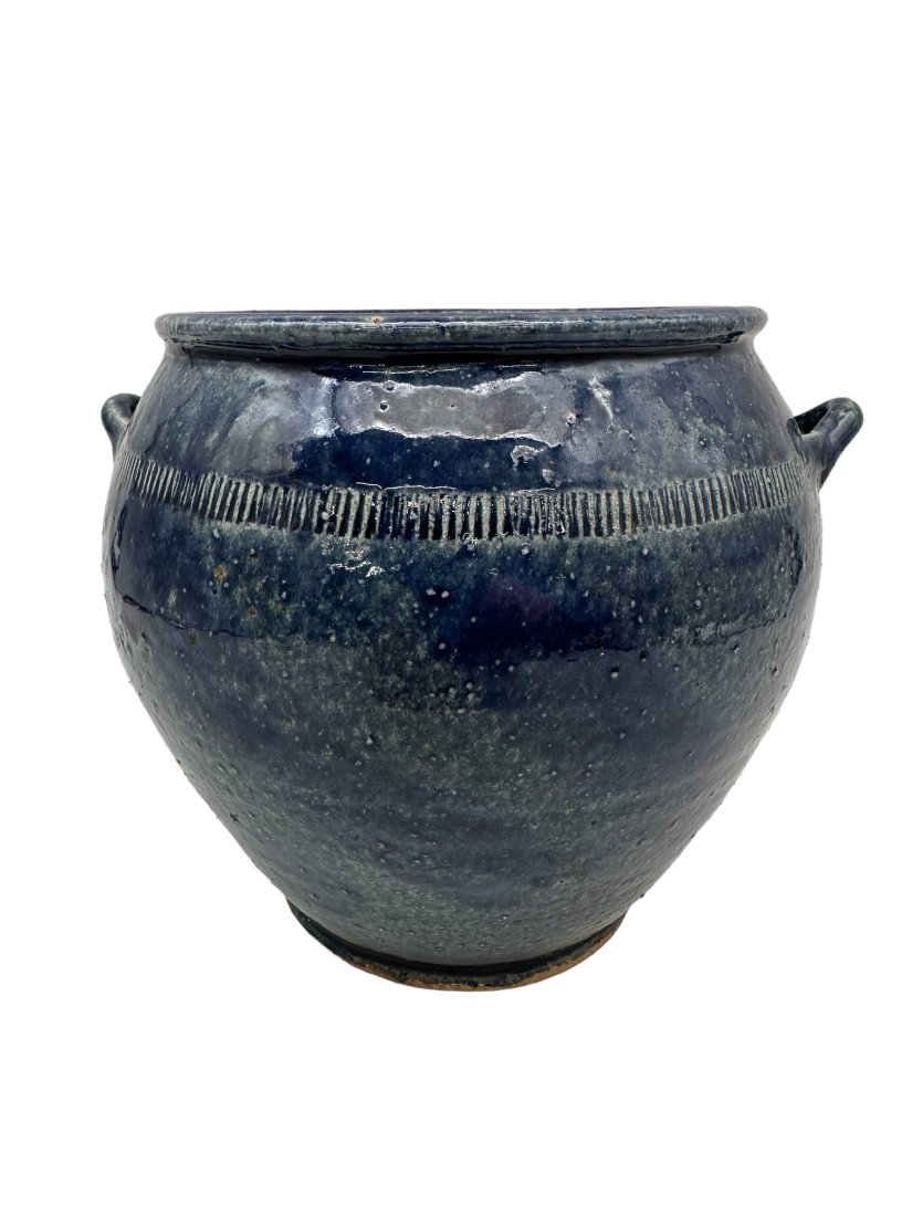 Blue Vase Pottery Jar Unsigned (1 of 2)