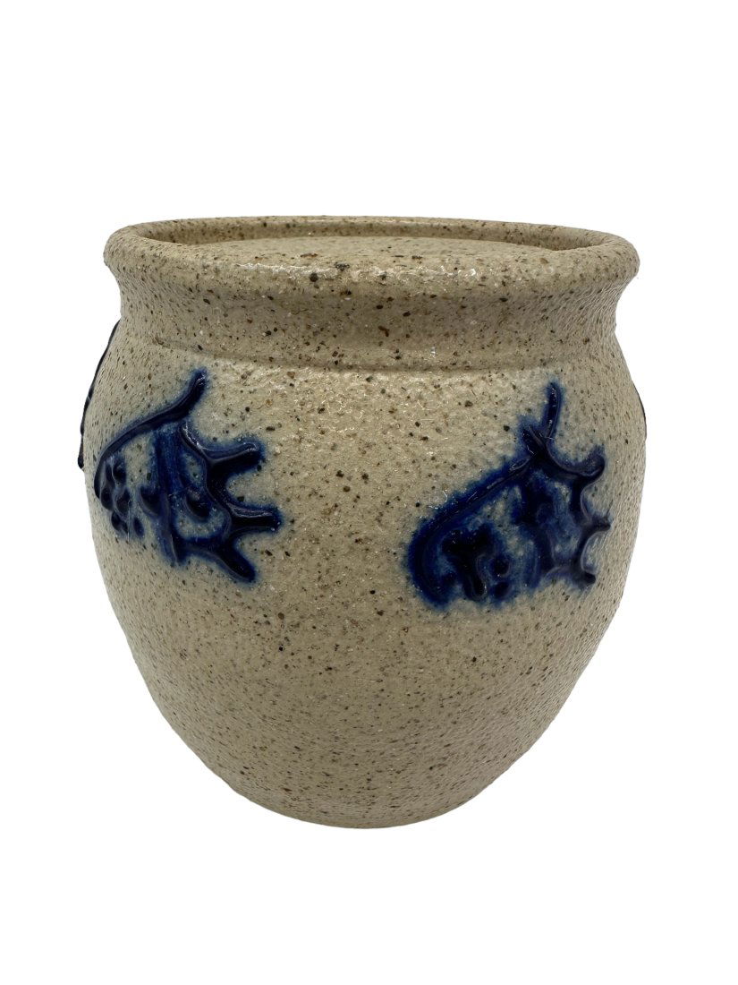 Small Lidded Pottery Jar Signed BH (1 of 3)