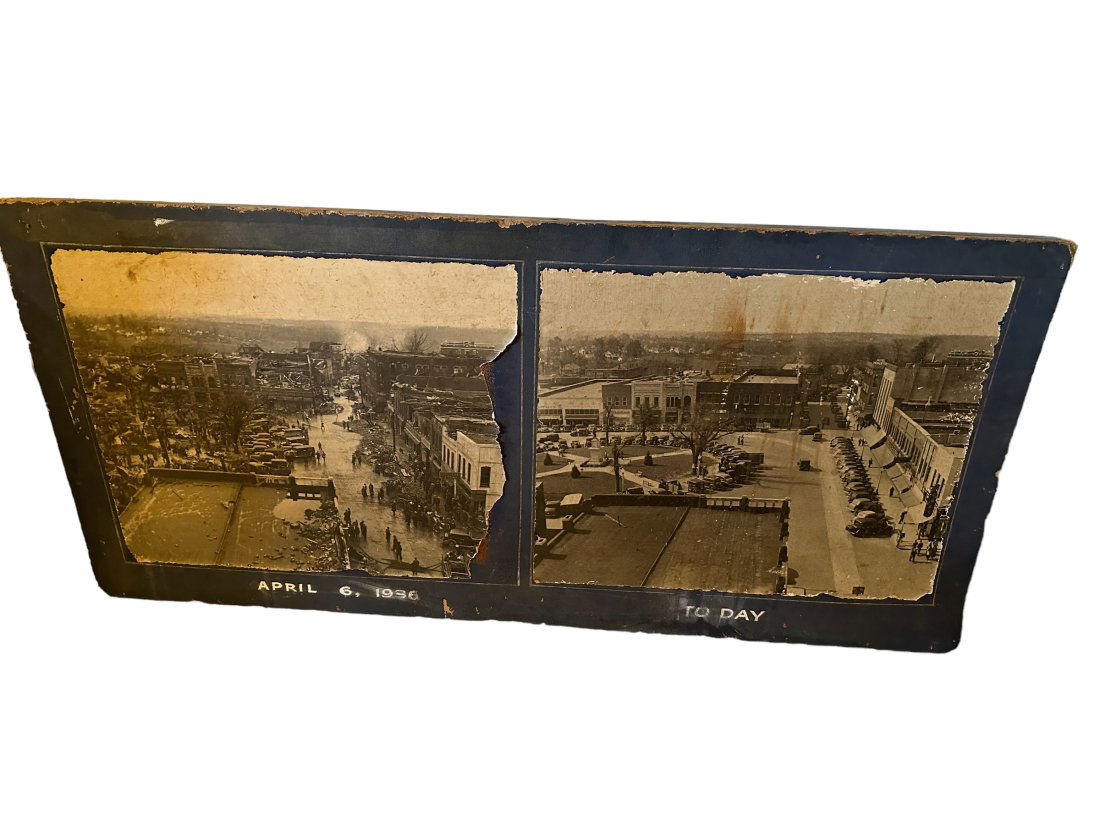 Vintage Gainesville Ga 1936 Tornado Pic & Today Pictures (1 of 4)