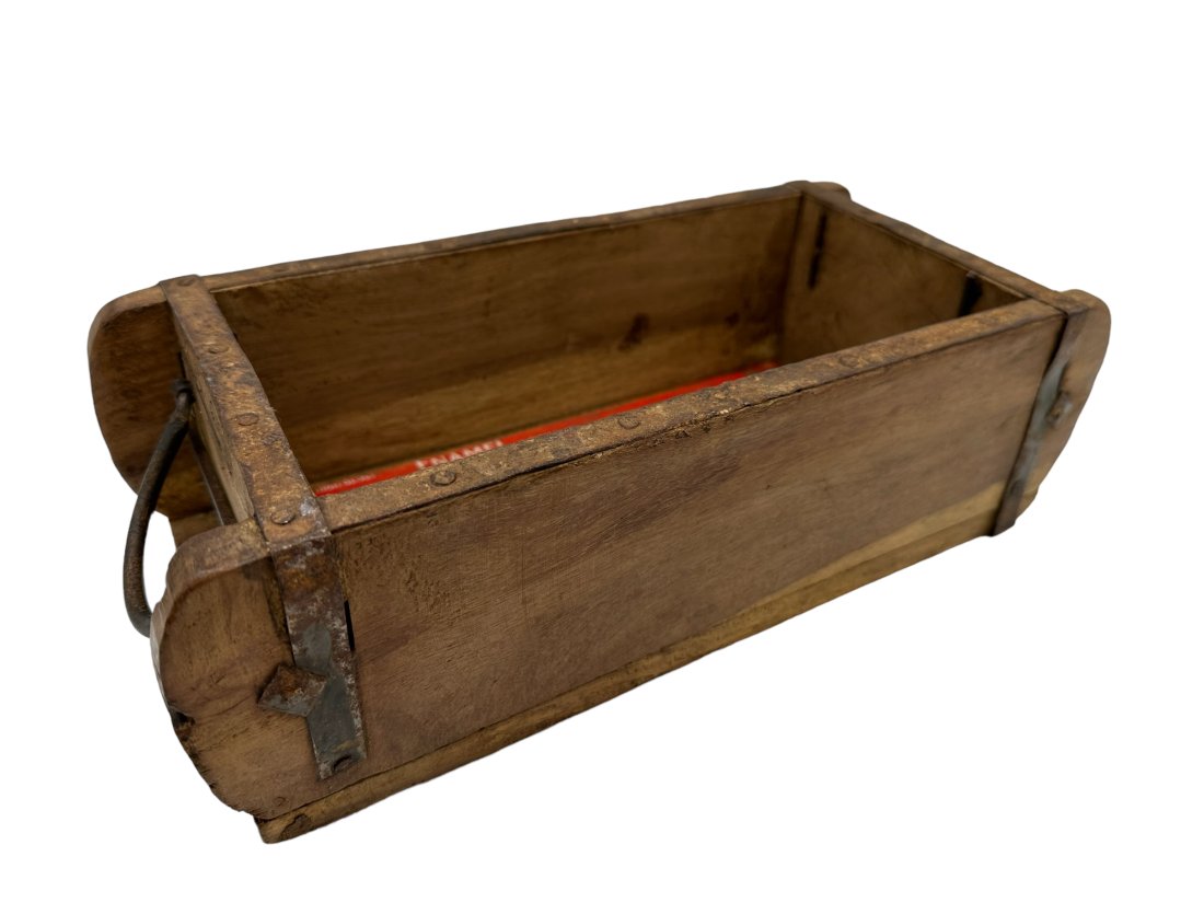 Metal Double Handled Distressed Wood Box Brick Mold (1 of 8)