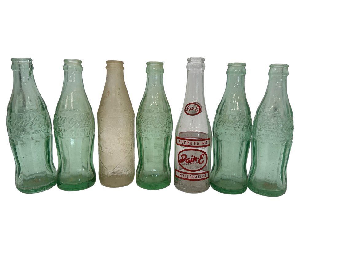Lot of 7 Antique Bottles Coca Cola ~ Dair-E (1 of 3)