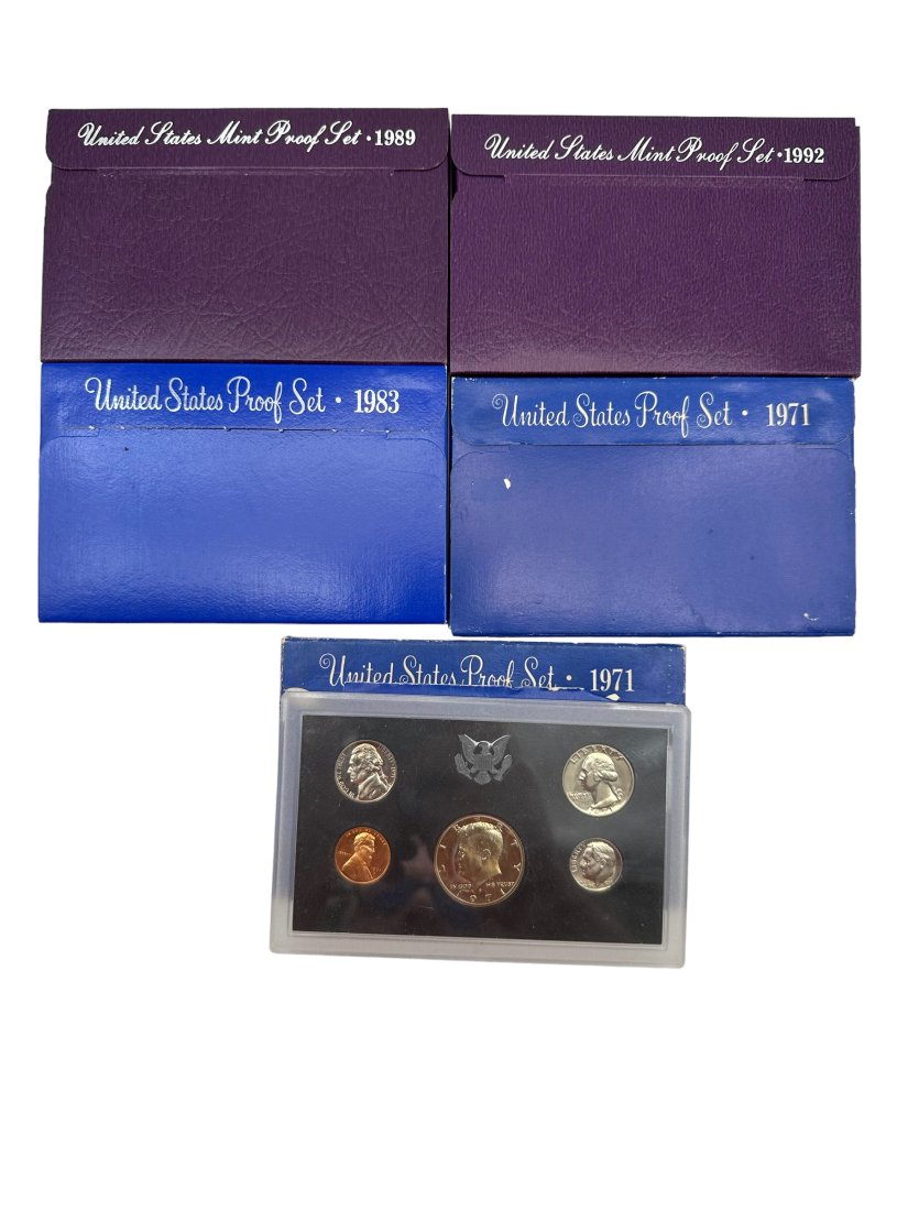 Lot of 5 Coin Proof Sets 1971 x 2 ~ 1983 ~ 1989 ~ 1992 (1 of 1)