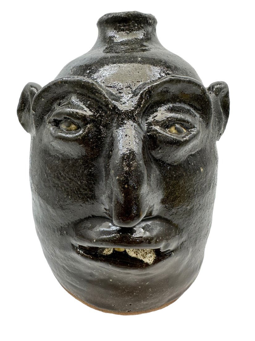 Reggie Meaders Folk Pottery Face Jug (1 of 5)
