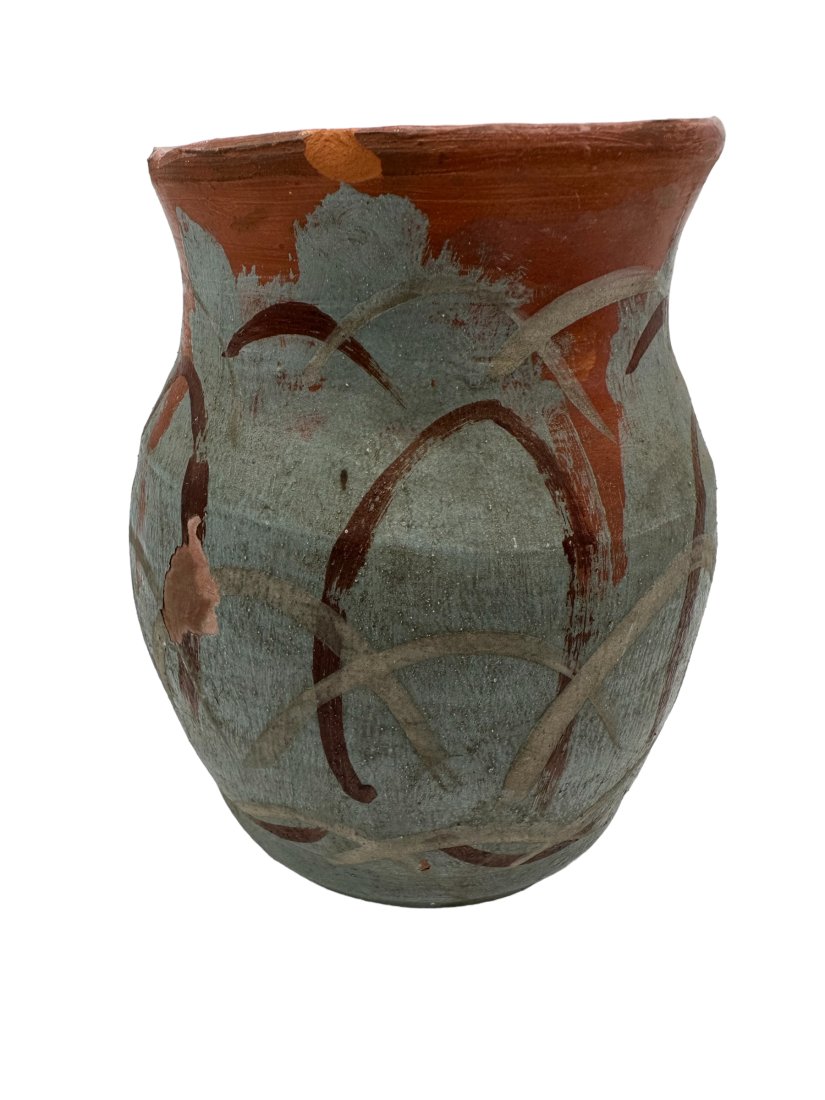 Pottery Pitcher Signed On Bottom C.M. (1 of 3)