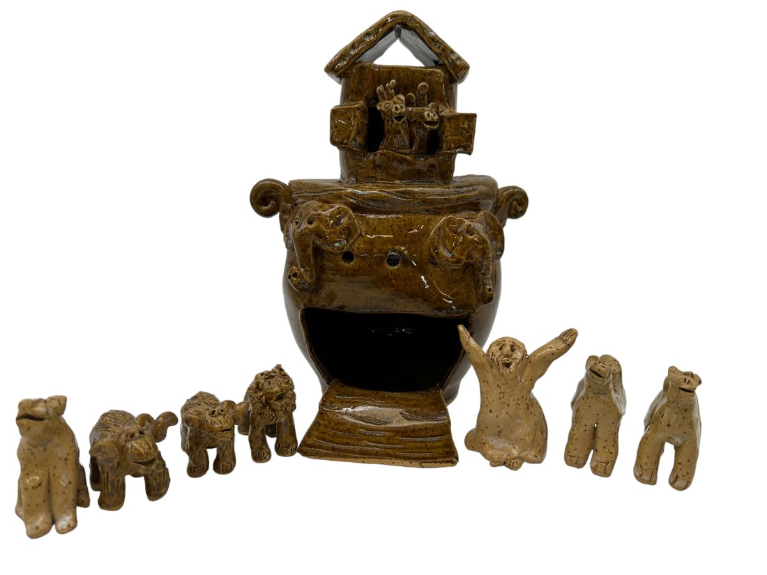 Crystal King Seagrove NC 1999 Nativity Scene With Animals (1 of 6)