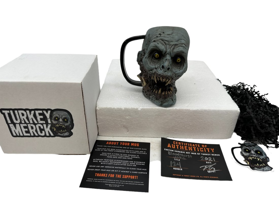 Turkey Merck 2021 Zombie Mug ~ Jawbone Jake ~ New In Box (1 of 7)