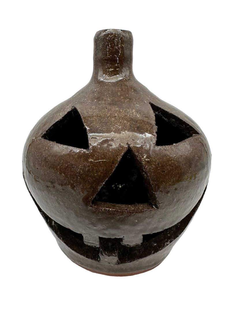 Wayne Hewell Signed Folk Pottery Jack O Lantern (1 of 3)