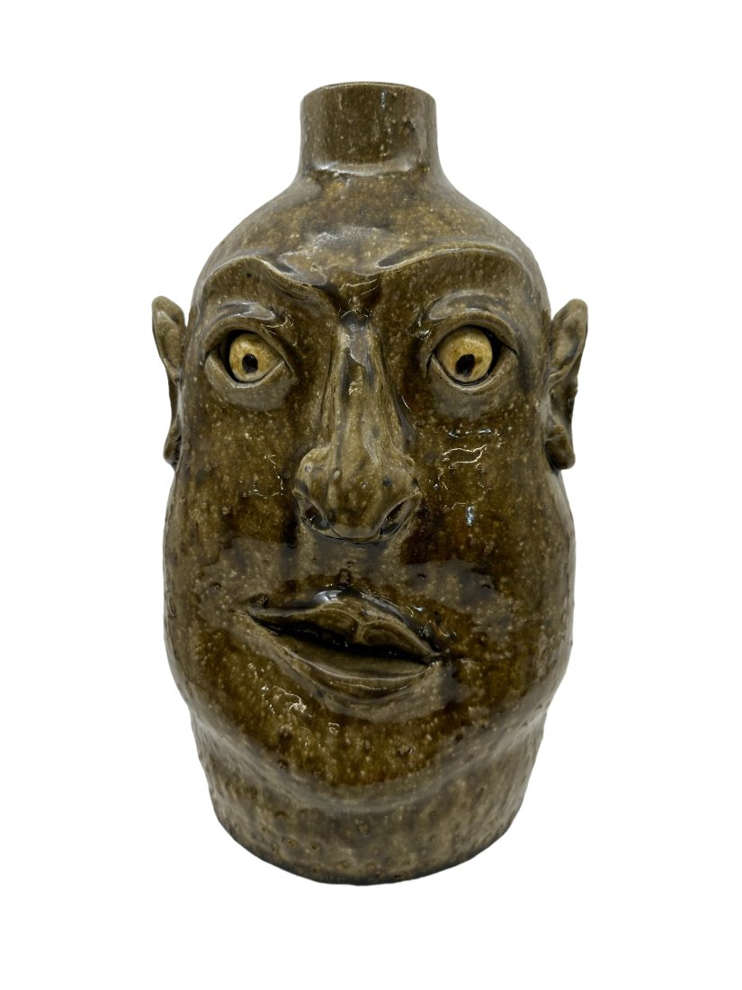 Large David Meaders Folk Pottery Face Jug (1 of 6)