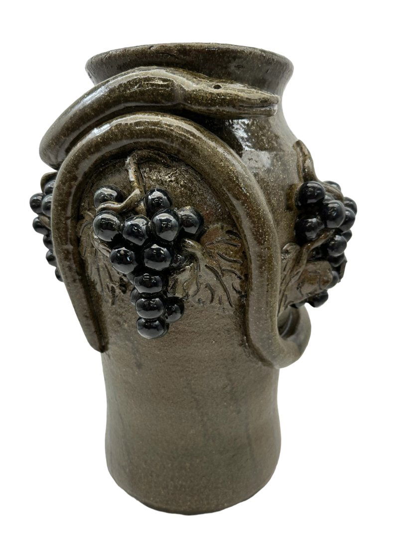 David Meaders 5 Grape Clusters And Snake Large Folk Pottery Vase (1 of 6)