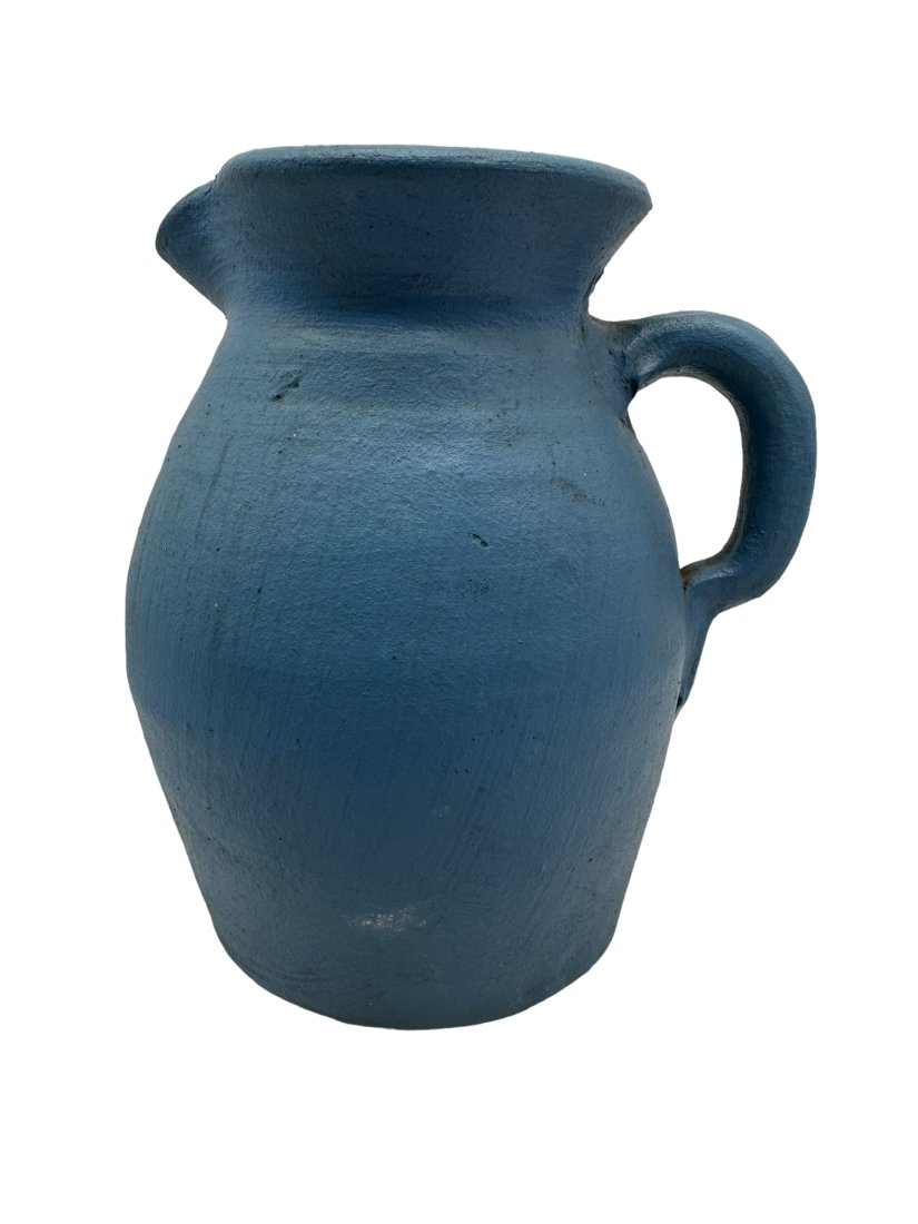 Grace Nell Hewell Unglazed Painted Pottery Pitcher (1 of 3)