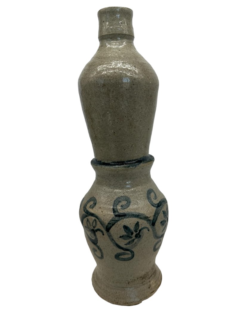 Large Arie Meaders Folk Art Pottery Marriage Vase (1 of 5)