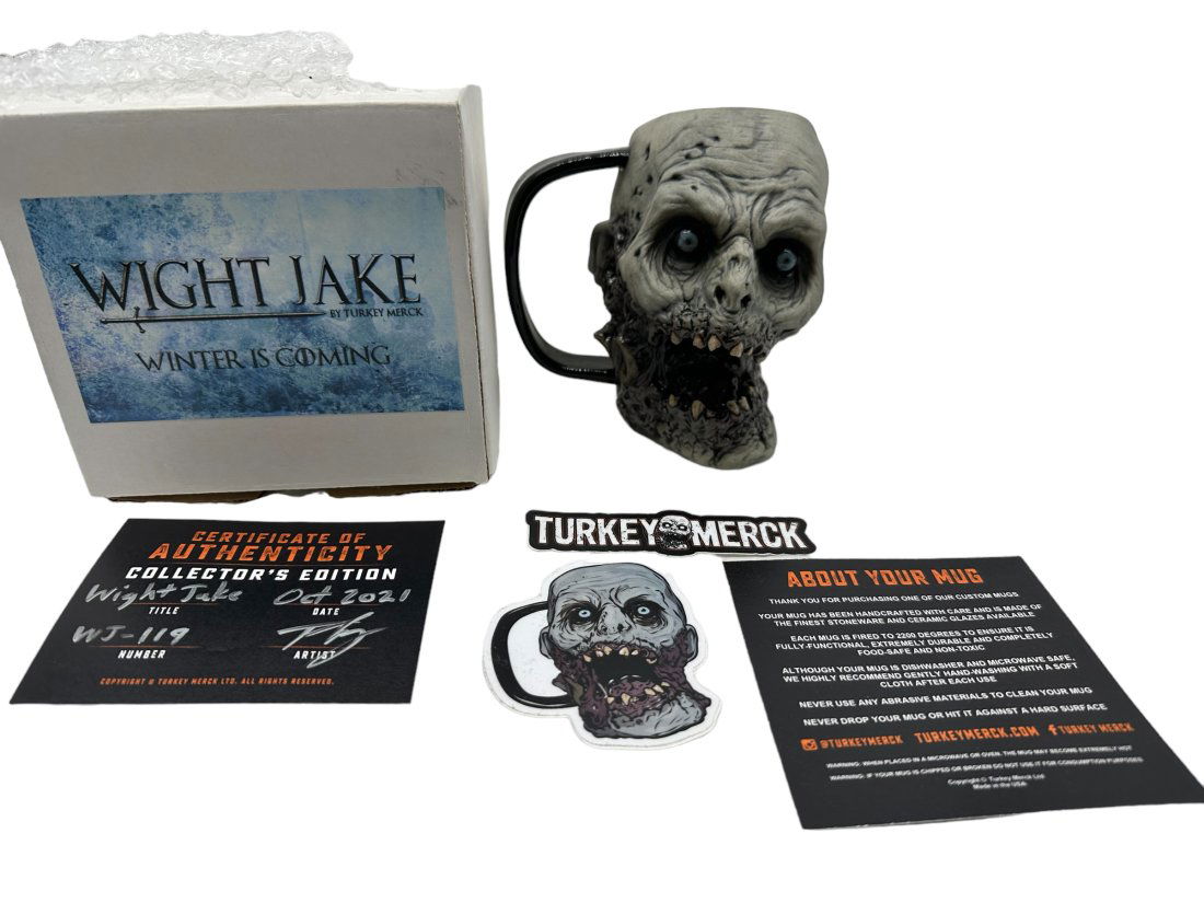 2021 Turkey Merck WIGHT JAKE Winter Is Coming Zombie Mug NEW (1 of 10)