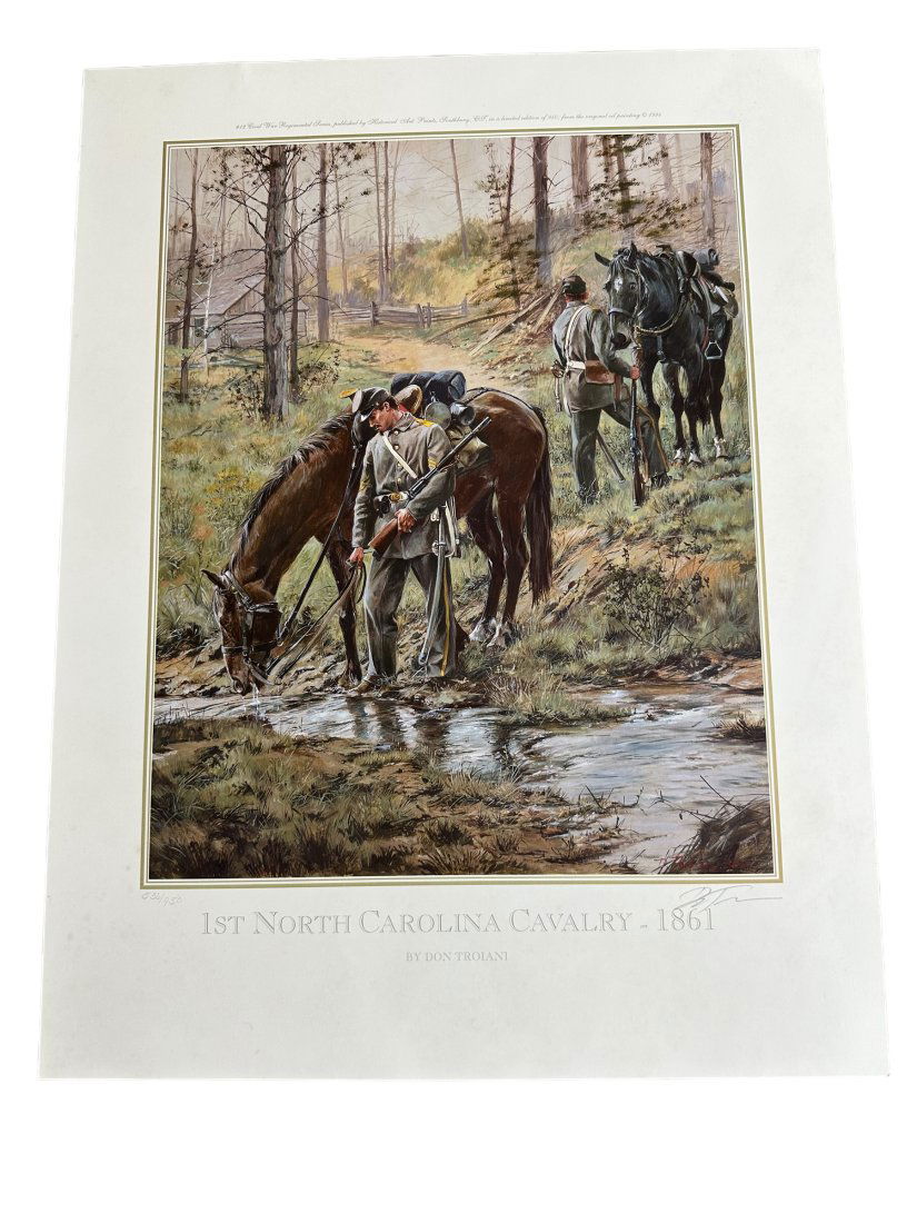 Don Troiani Signed & Numbered Civil War Print 1ST N.C. CAVALRY 1861 (1 of 3)