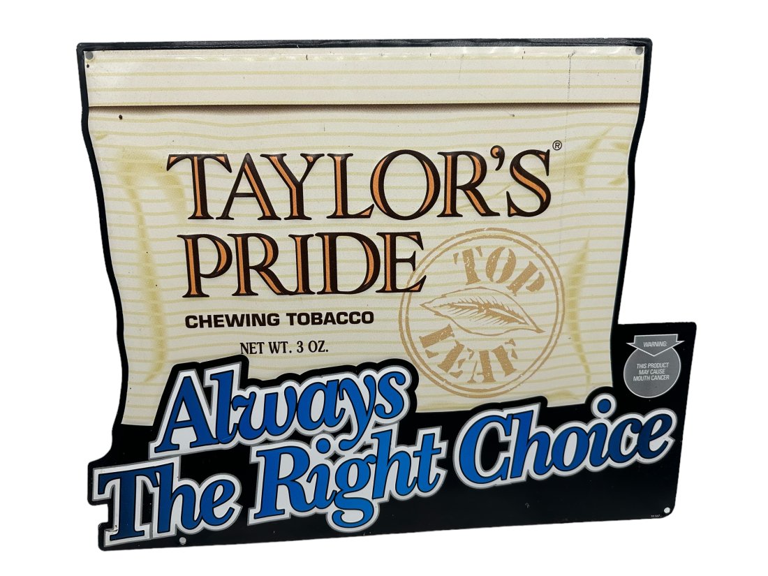 taylor's pride tobacco Taylor's Pride Chewing Tobacco Embossed Tin Sign