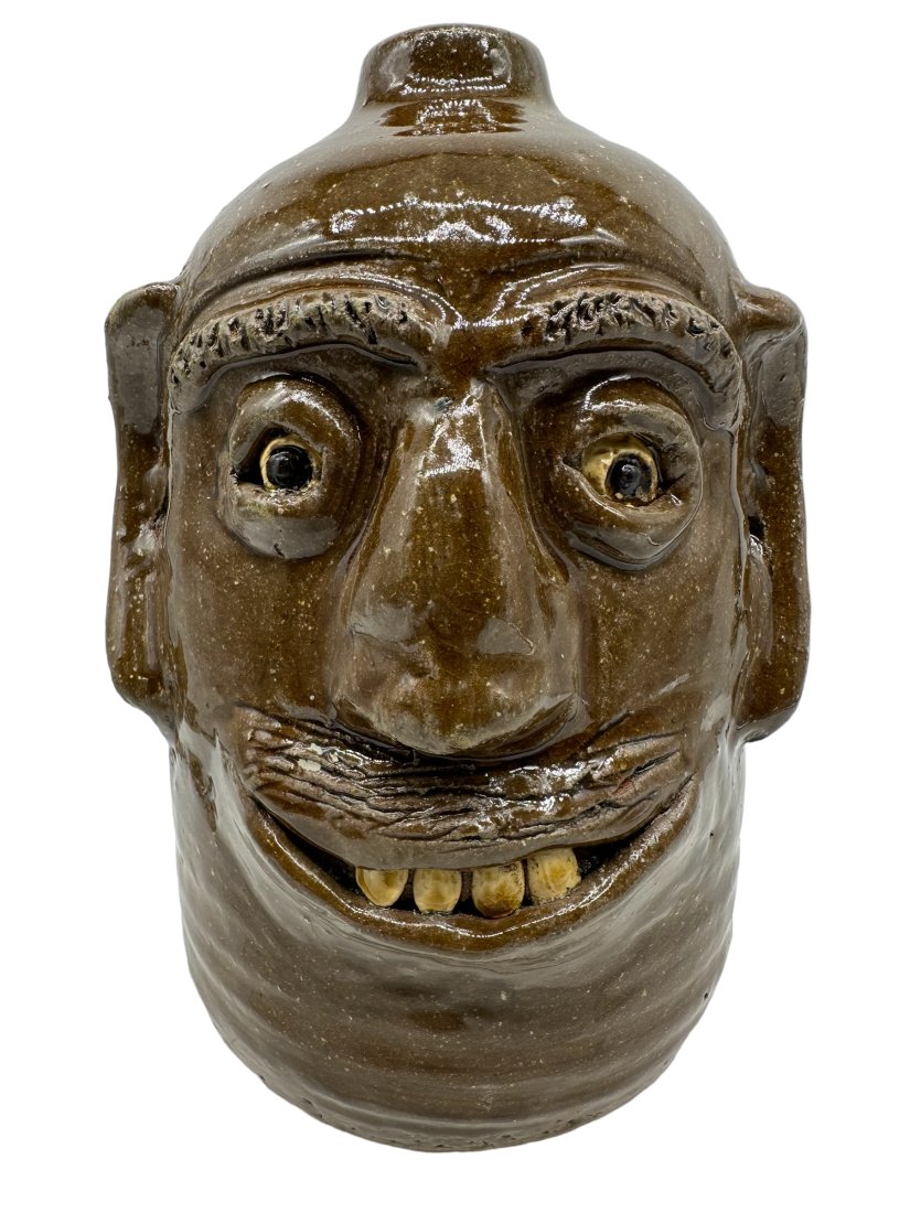 Reggie Meaders Folk Pottery Face Jug (1 of 5)