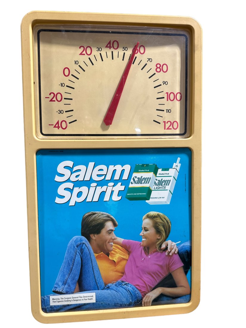Vintage 1985 Salem Spirit Cigarette Advertising Thermometer (1 of 2)