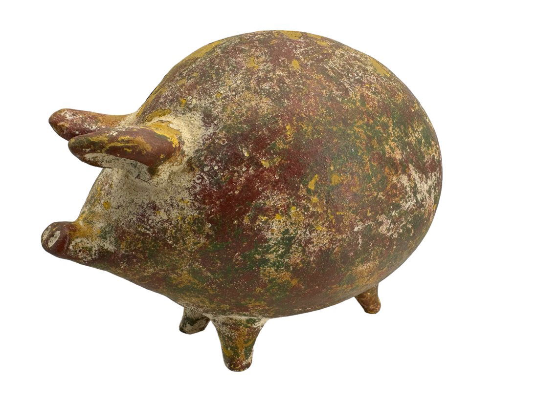 Fat Belly Large Terra Cotta Pottery Pig (1 of 5)