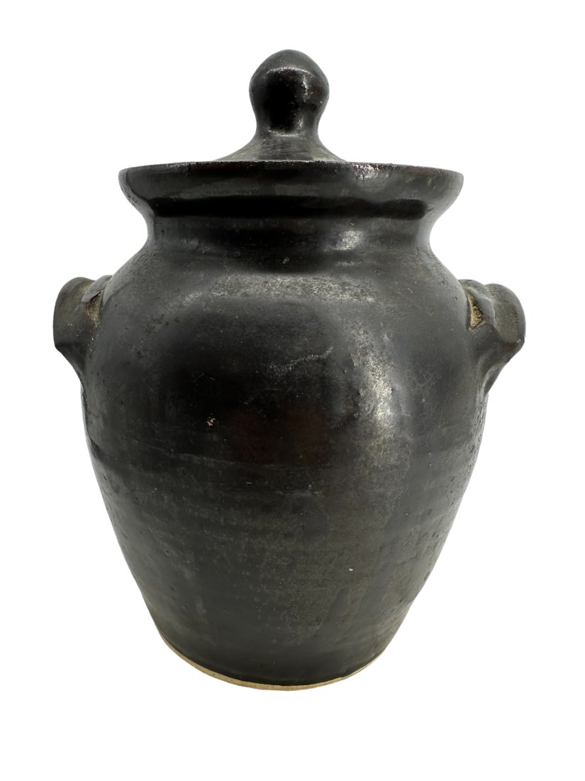 Lidded Bean Pot Signed SHELTONS 91 C.K. (1 of 3)