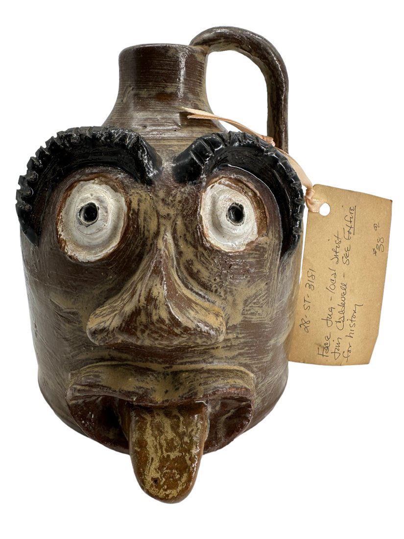 Tim Caldwell Folk Pottery Face Jug (1 of 6)