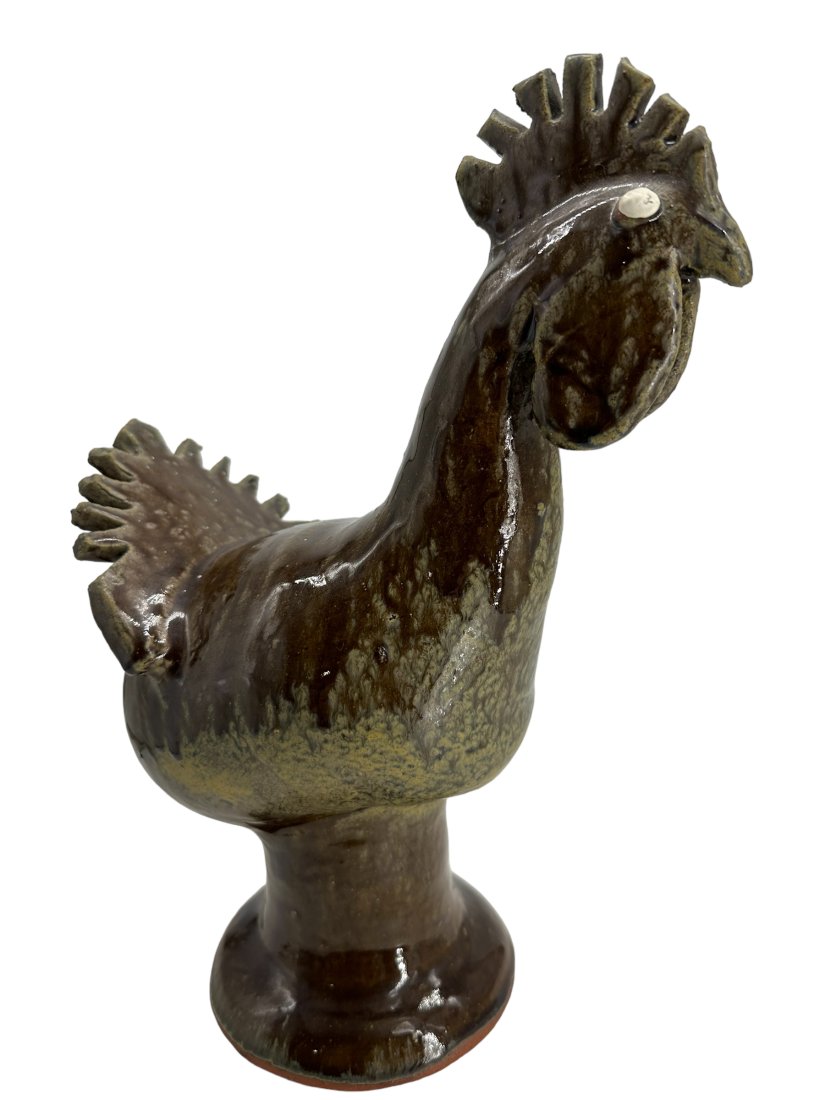 Reggie Meaders Unusual Glaze Folk Pottery Rooster (1 of 8)