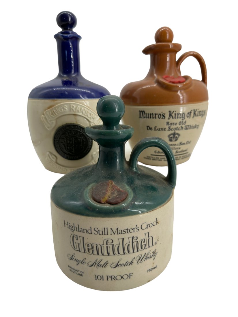 Lot Of 3 Misc Whiskey Jugs (1 of 3)