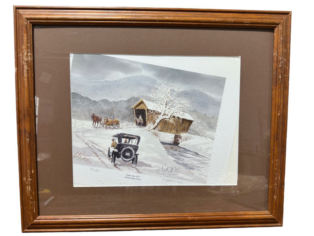 John Kollock Print Framed TRAFFIC JAM 1923 CHICKAMAUGA CREEK (1 of 3)