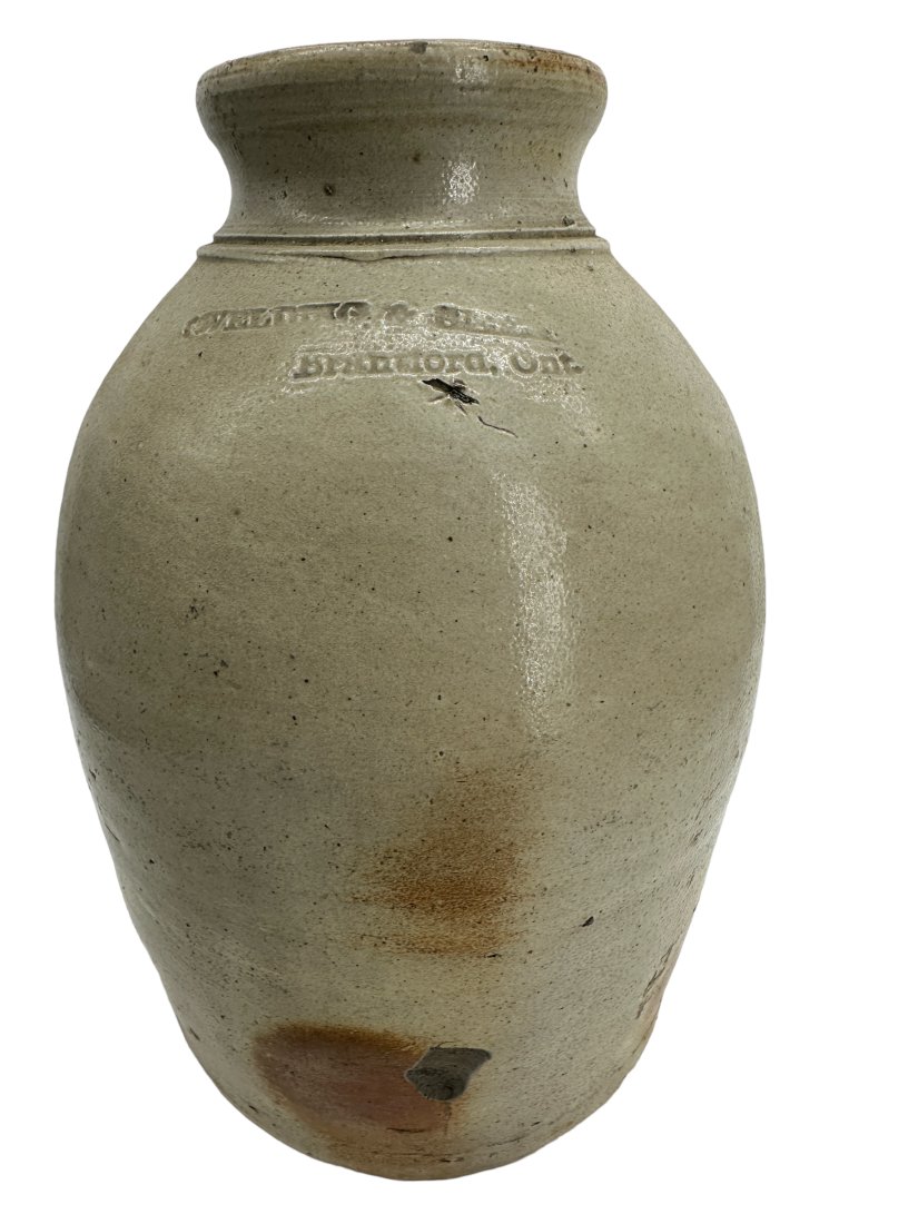 Welding & Welding Brantford Ont. Stoneware Jug (1 of 3)