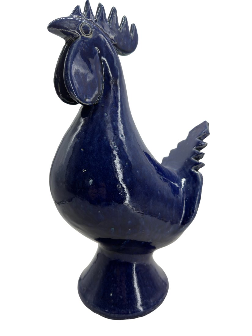 Edwin Nub Meaders Blue Rooster Signed & Dated 1999 (1 of 6)