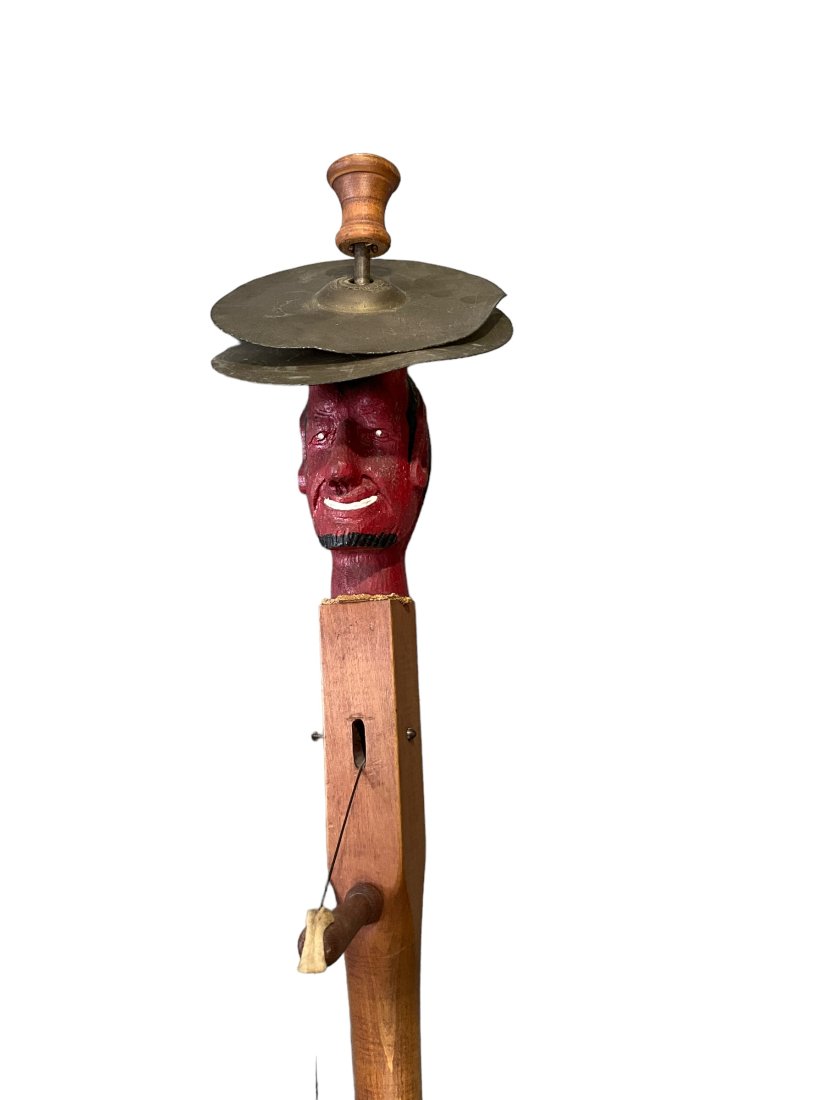 Wood Devil Head Folk Outsider Art Percussion Instrument SANDY (1 of 5)