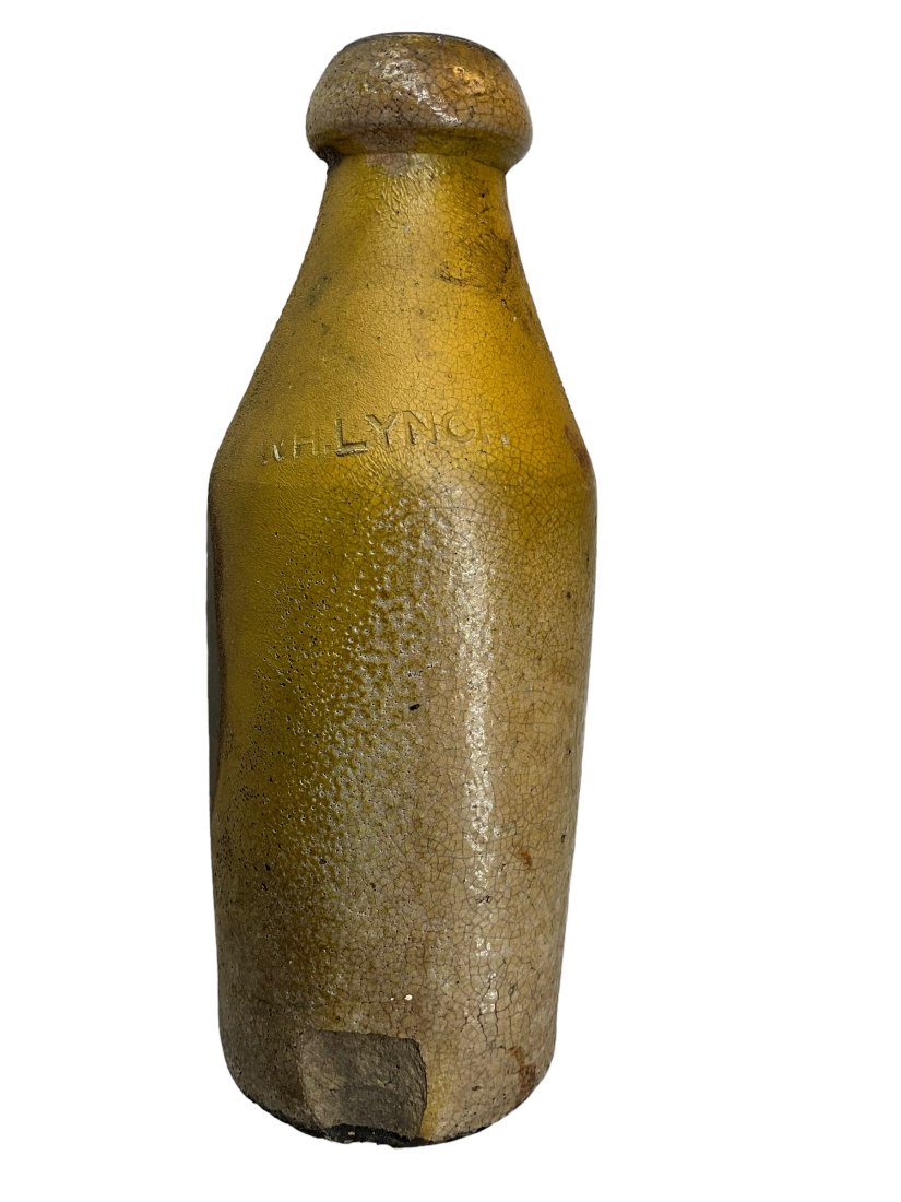 Vintage Stoneware Ale Beer Bottle ? H LYNCH (1 of 2)