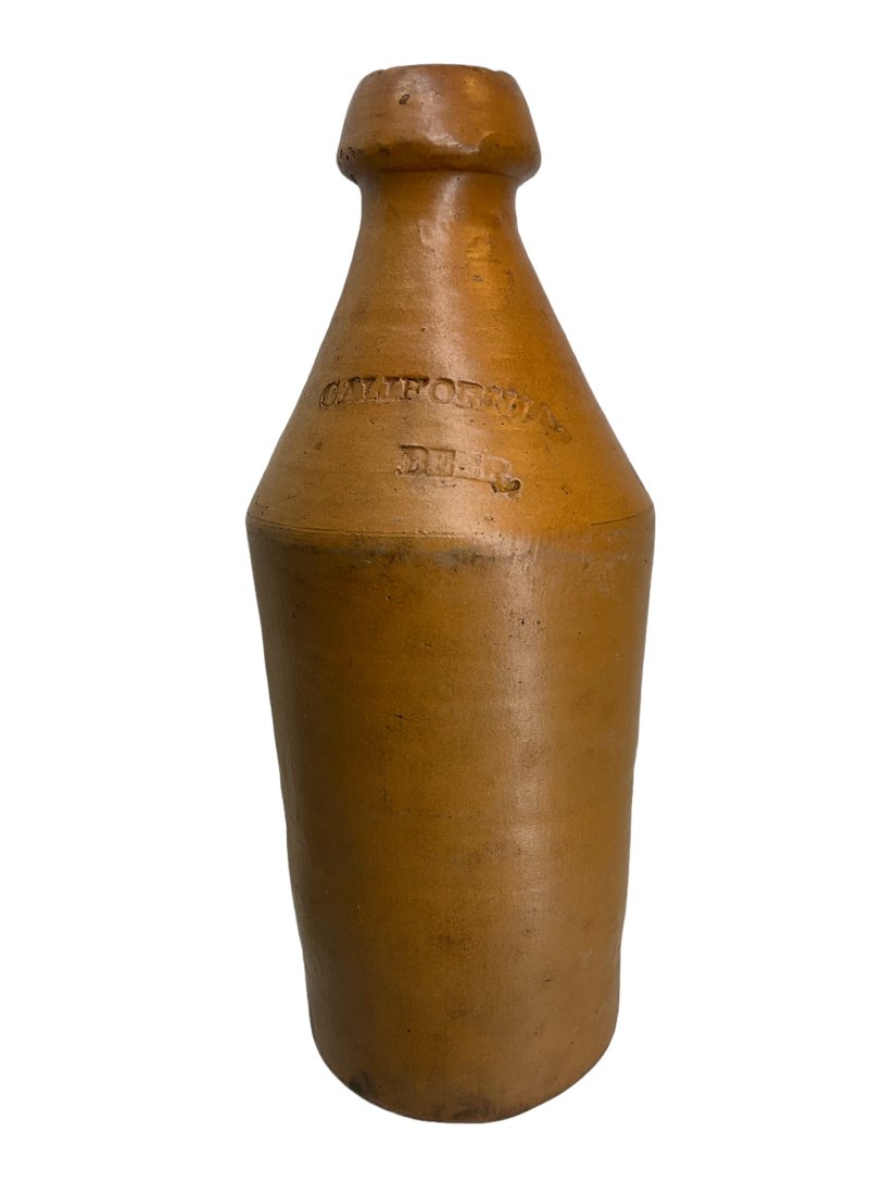 Vintage Stoneware Ale Beer Bottle CALIFORNIA BEER (1 of 1)