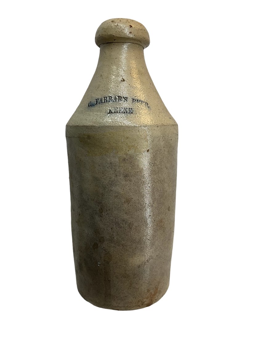 Vintage Stoneware Ale Beer Bottle C. FARRAR’S BEER KEENE (1 of 1)