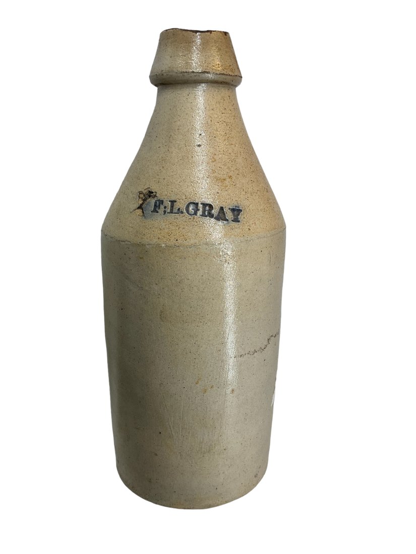 Vintage Stoneware Ale Beer Bottle F. L GRAY (1 of 1)