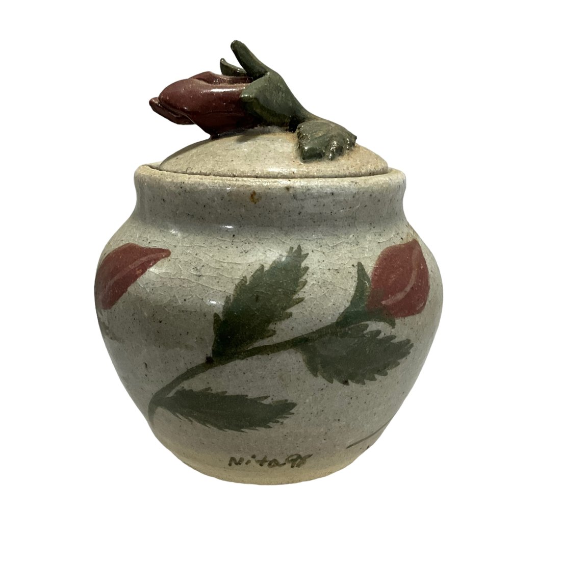 Anita Marilynn Meaders Signed Lidded Pot 1998 (1 of 4)