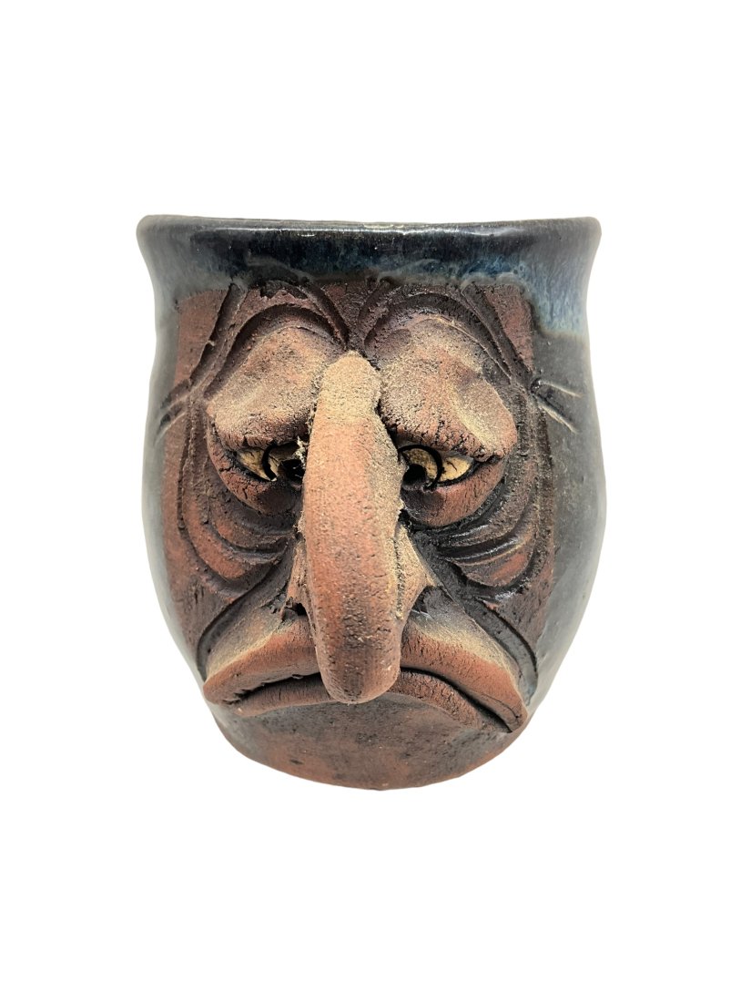 Horseleg Creek Pottery Rome Ga Crazy Face Mug CuP (1 of 3)