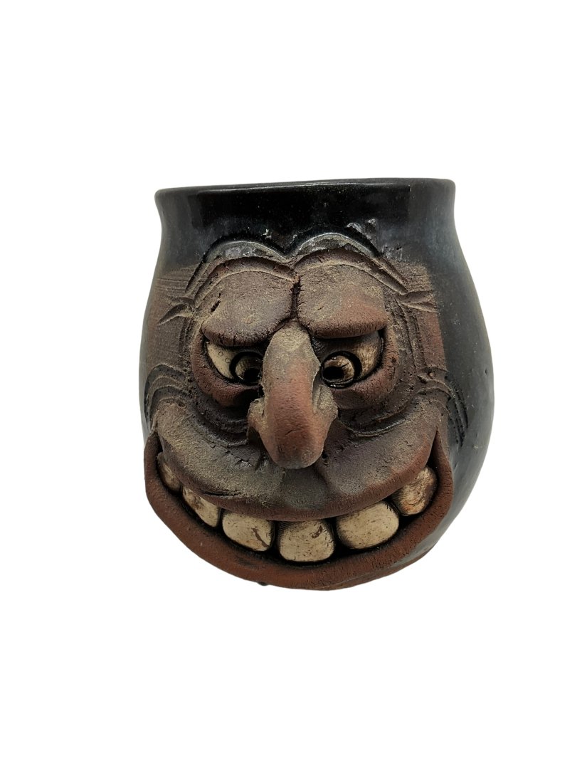 Horseleg Creek Pottery Rome Ga Crazy Face Mug Cup (1 of 3)