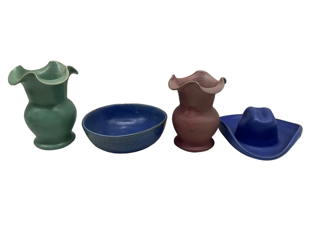 Lot Of 4 W.J. Gordy Georgia Art Pottery Pieces (1 of 3)