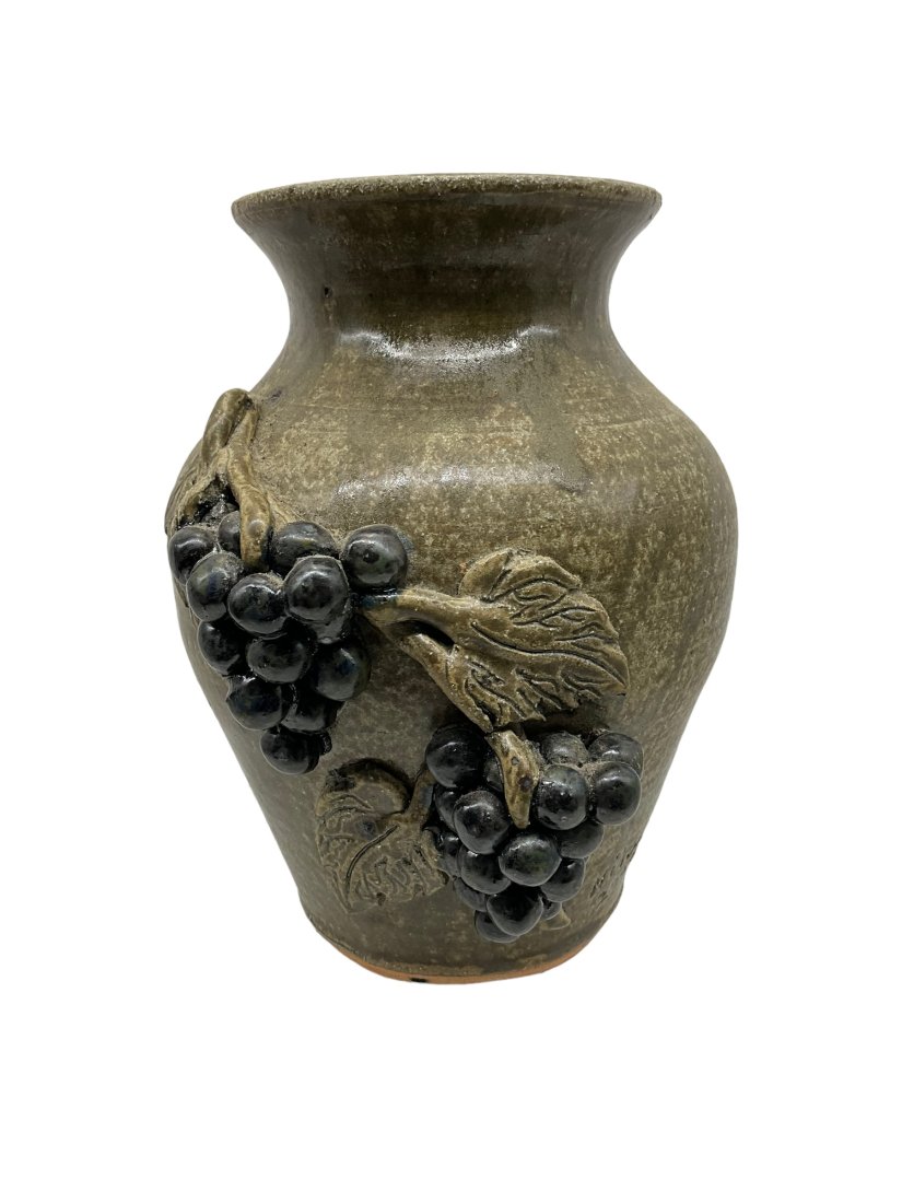 Anita Meaders Grape Decorated Vase 2000 (1 of 4)