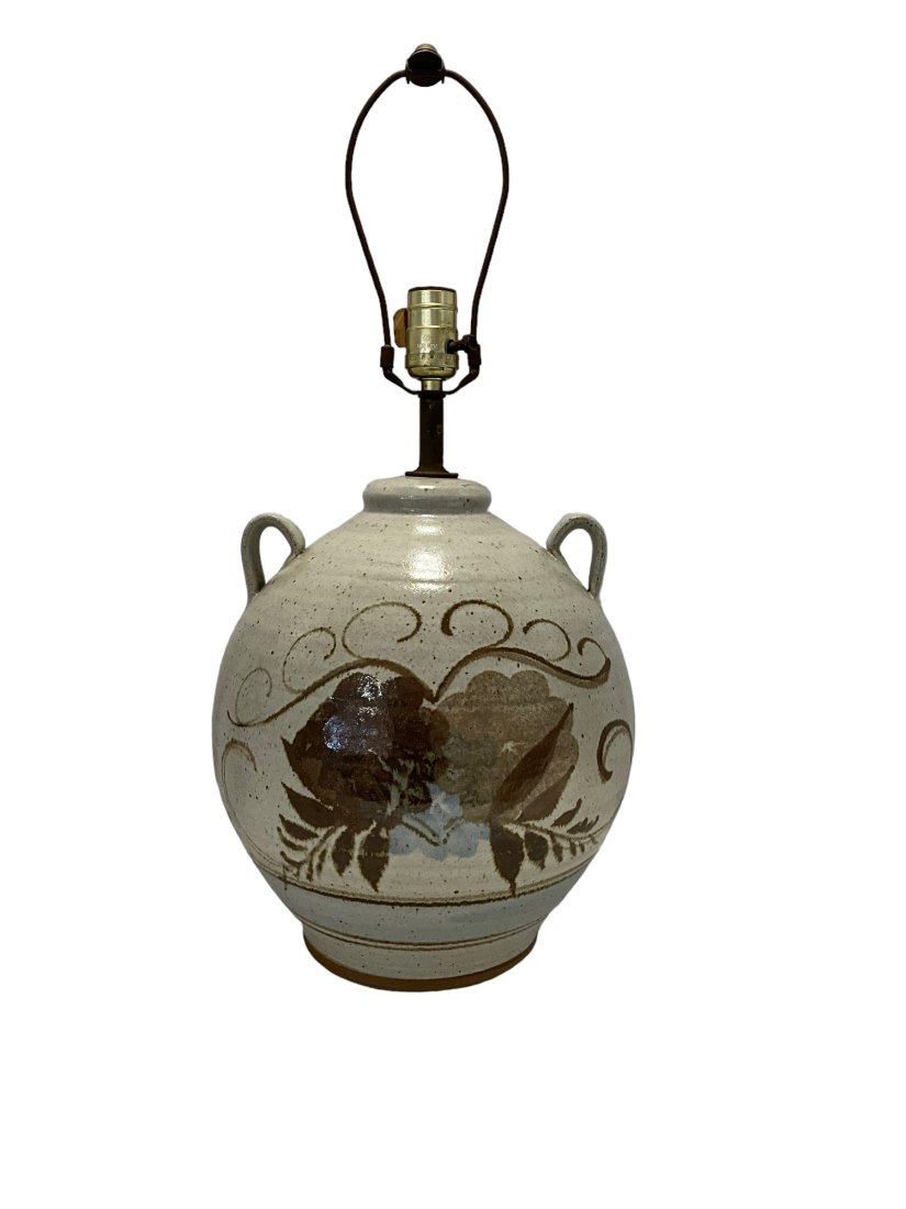 Large Pottery Vase Table Lamp (1 of 3)