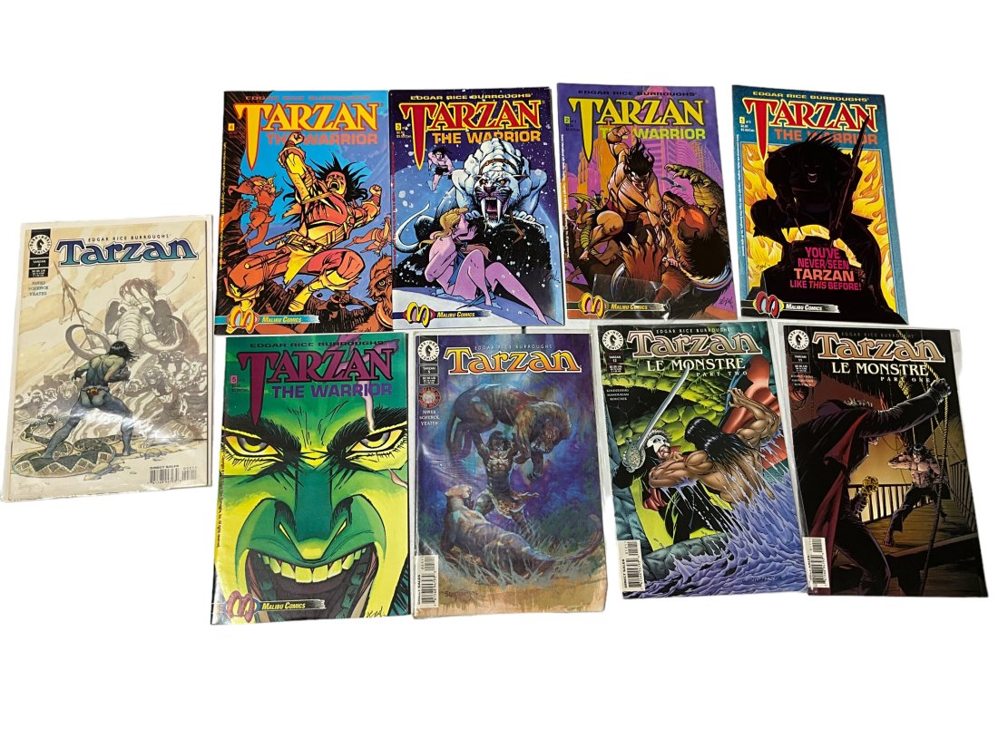 Eight Tarzan Comic Books / Malibu + Dark Horse (1 of 3)