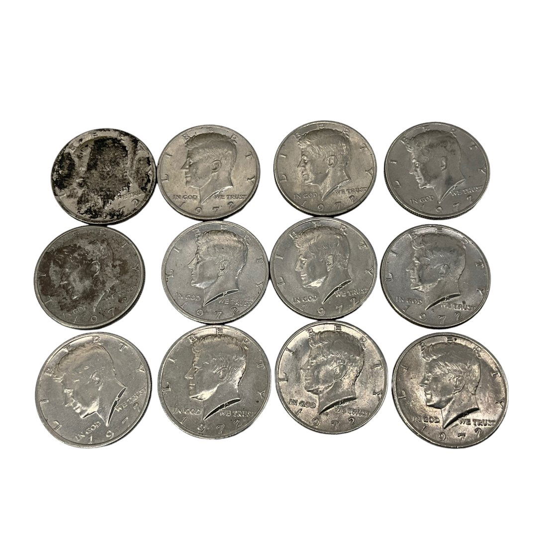 Lot of 12 Kennedy Half Dollar 1972 (1 of 2)