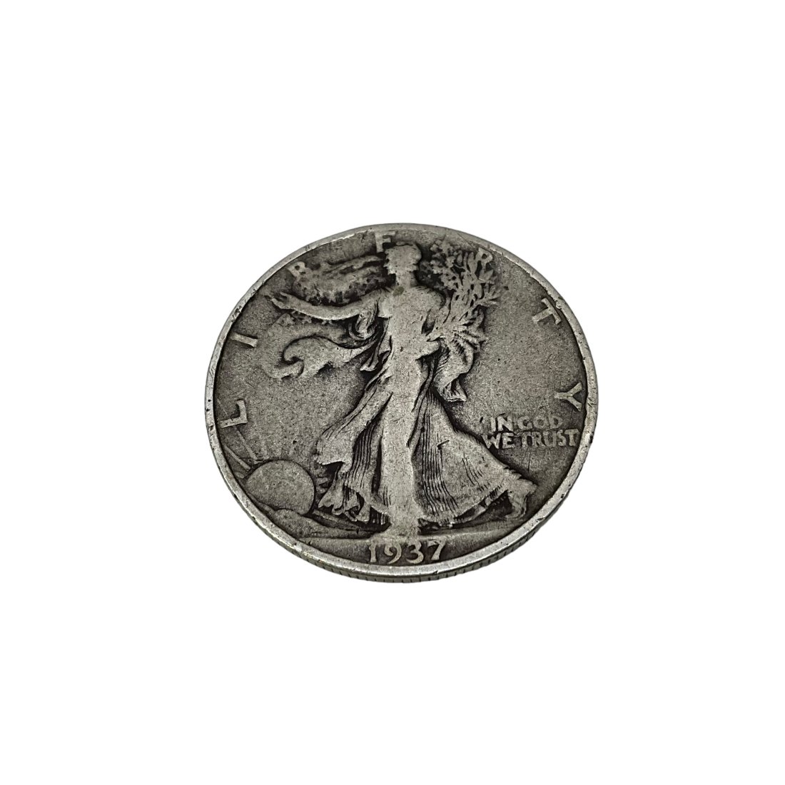 1937 USA Walking Liberty Half Dollar: Ungraded. See photos.