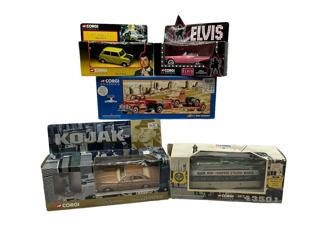 Lot of 5 CORGI Diecast Elvis Bean Kojak 43501 Tram Transport (1 of 4)
