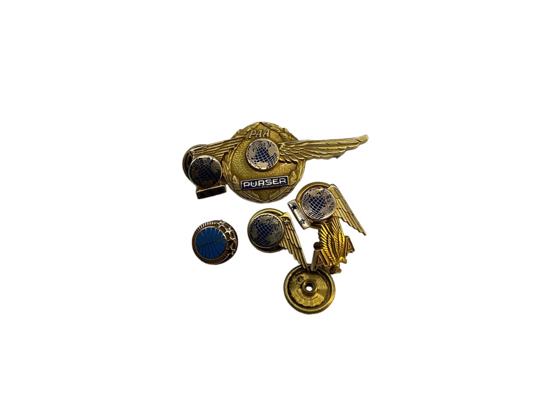 Six 10K Gold Pan Am Airways & American Airlines Pins (1 of 4)